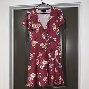 NWOT SOFT Maroon Wrap Dress